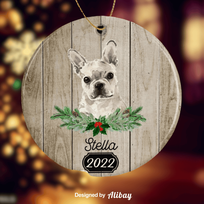 Rustic Farmhouse French Bulldog Ornament