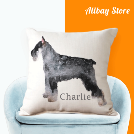 Schnauzer Pillow | Personalized Dog Pillow