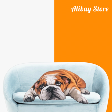 Soft Pillow for Home Office with Dog Lying Down Looking U | Personalized English Bulldog Pillow