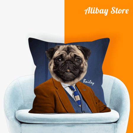 The Boicey Pug Pillow - Personalized Dog Pillow