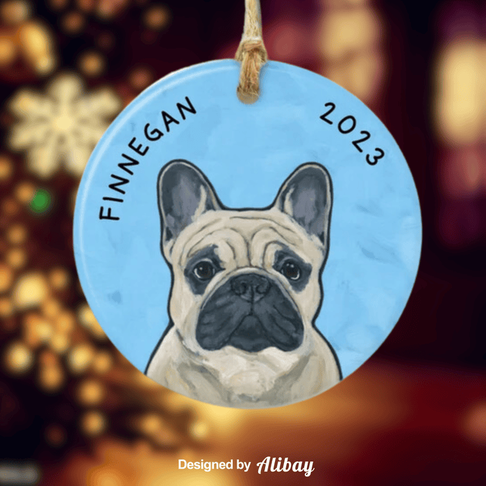 Unique Dog Christmas Tree Decoration | French Bulldog Ornament