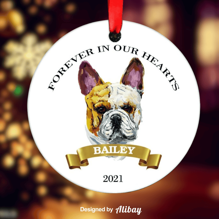 Unique Personalized French Bulldog Ornament