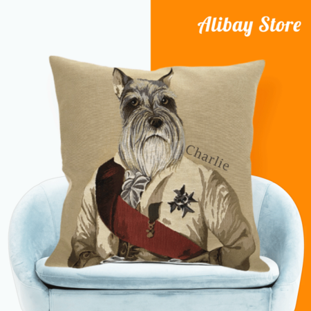 Unique Schnauzer Pillow | Personalized Dog Pillow