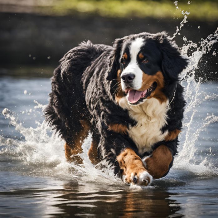 do bernese mountain dogs like water